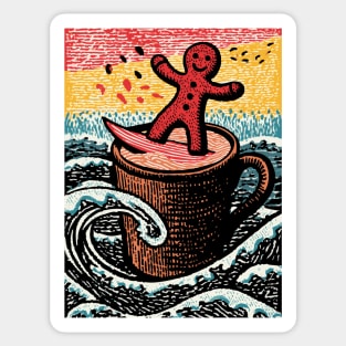Funny Gingerbread Man | A Perilous Coffee Dip Sticker